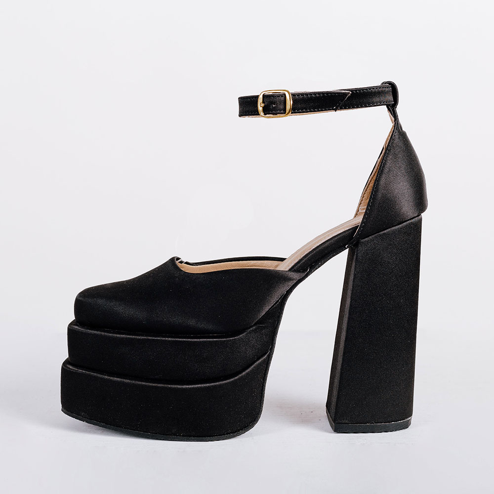PRE ORDER - MEGAN HEELS BLACKEST BLACK