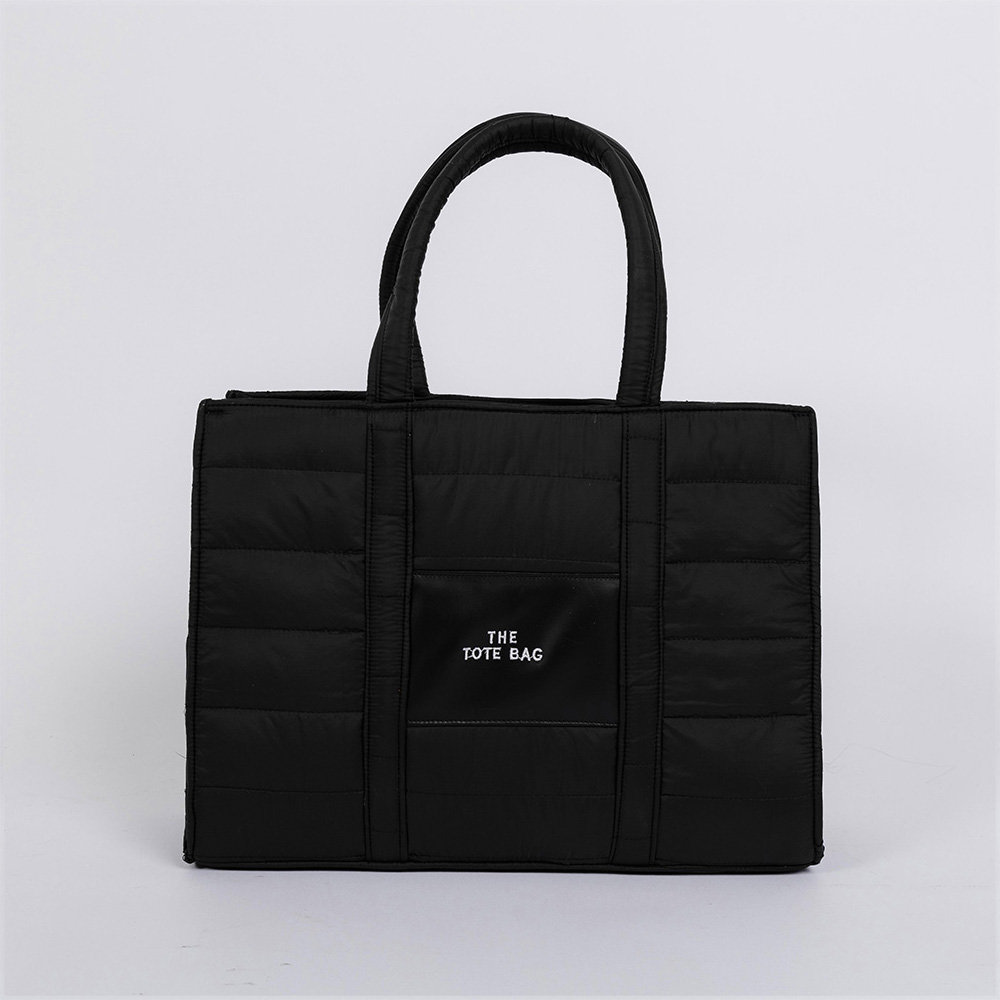 TOTE BAG BLACKEST BLACK PUFFER - A RAYAS
