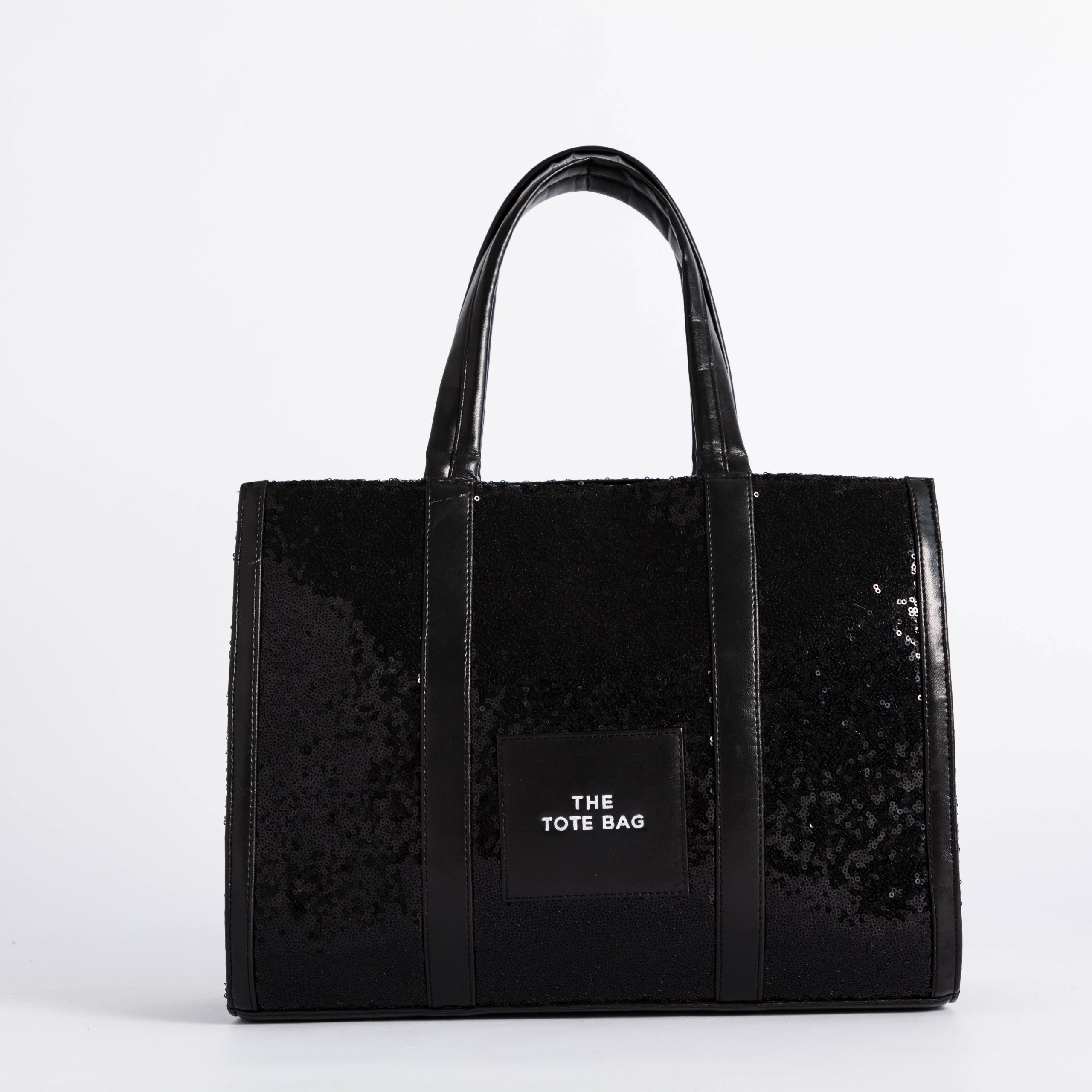 TOTE BAG BLACKEST BLACK GLITTER
