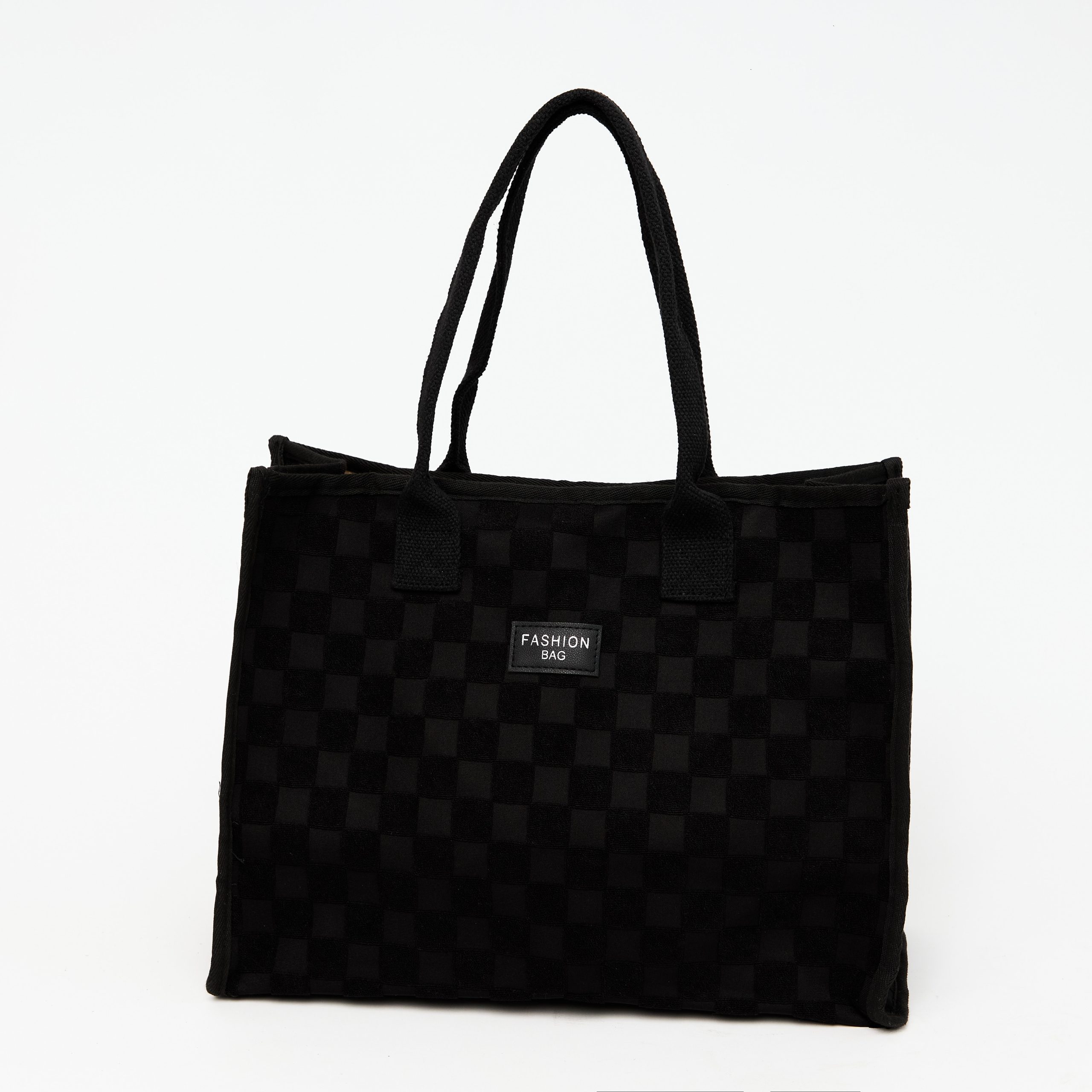 TOTE BAG BLACKEST BLACK - CUADRADOS